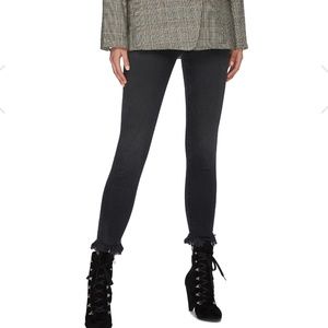 NEW! Frame Le High Skinny Jeans Frayed Sz 29 Black